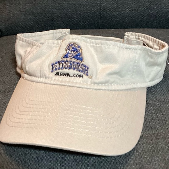 Pittsburgh Pitt Panthers NCAA Embroidered Adjustable Tan Visor Cap Adult Hat New - Picture 1 of 12
